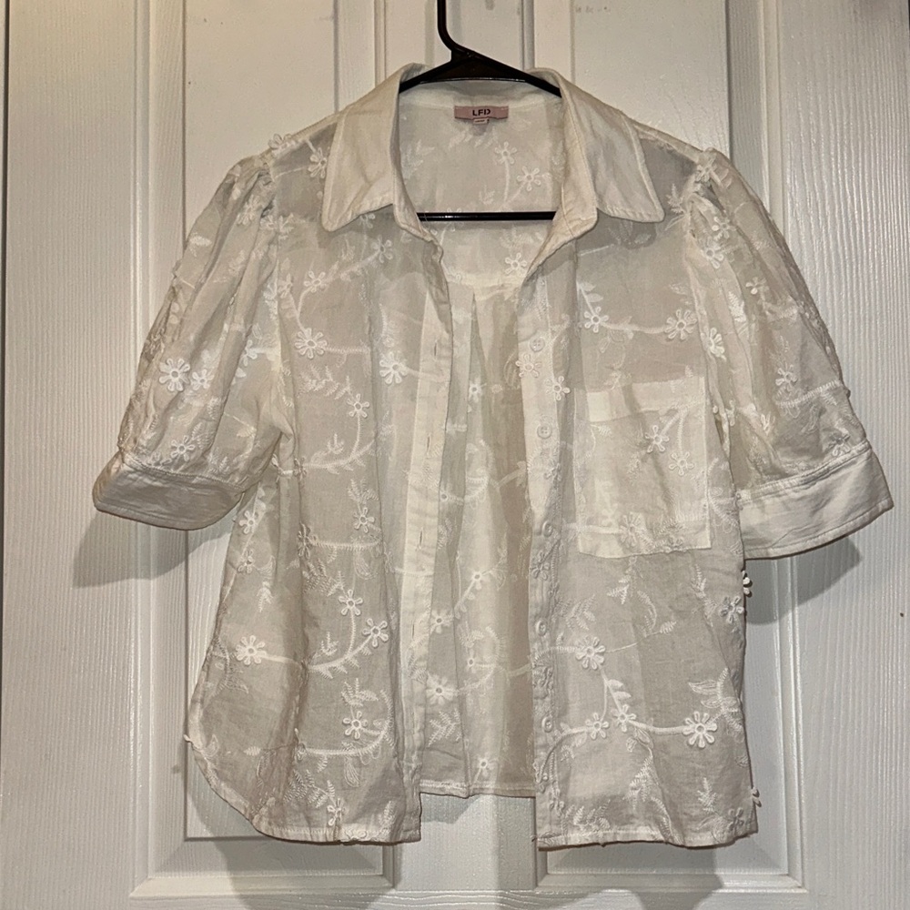 Women's White Button Down Shirt